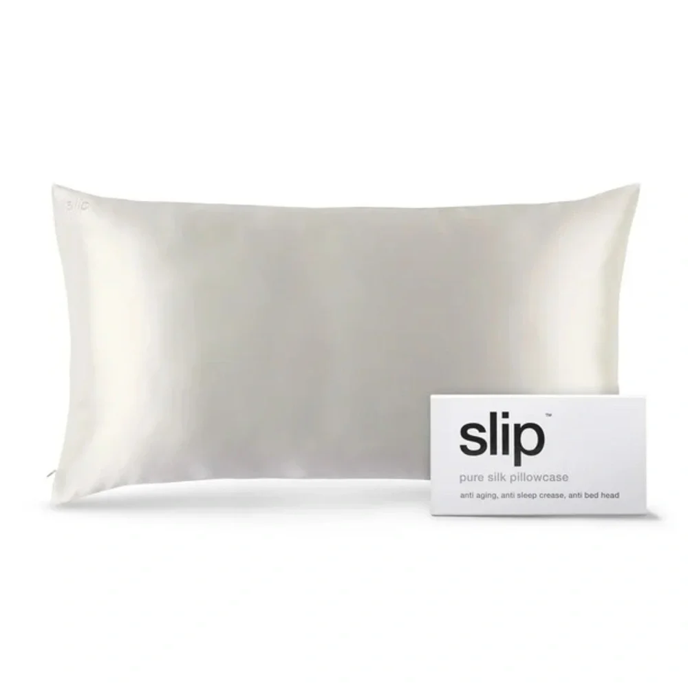 NIB Slip - King Sized Pure Silk Pillowcase - White